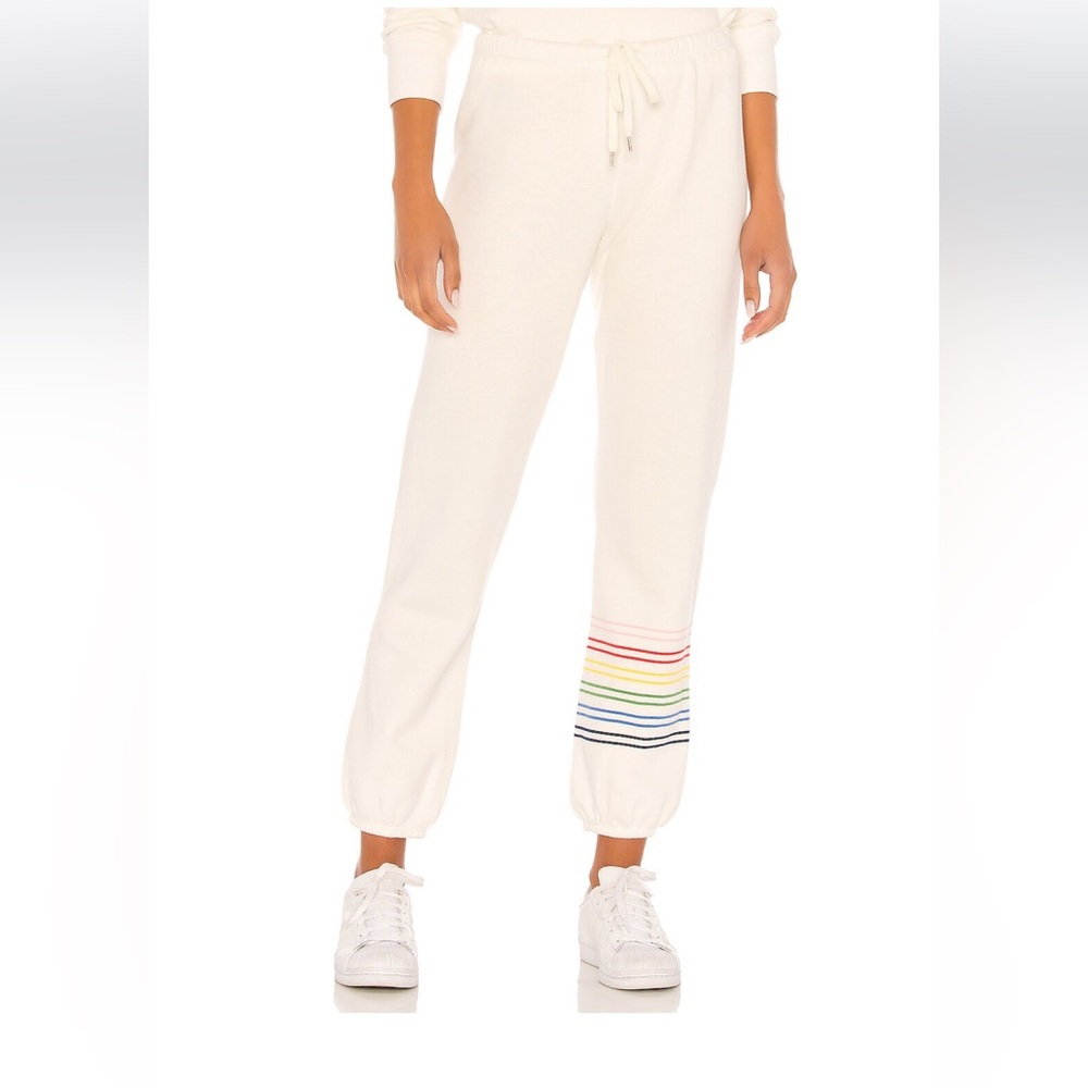 Anthropologie Sundry boyfriend sweatpants rainbow size XS